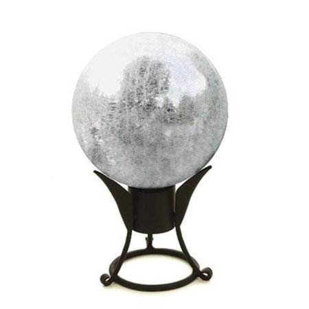 ACHLA DESIGNS Achla G10-S-C 10 in. Gazing Globe in Silver with Crackle G10-S-C